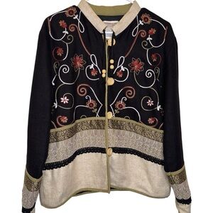 Coldwater Creek women's embroidered jacket size M
